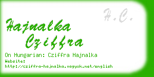 hajnalka cziffra business card